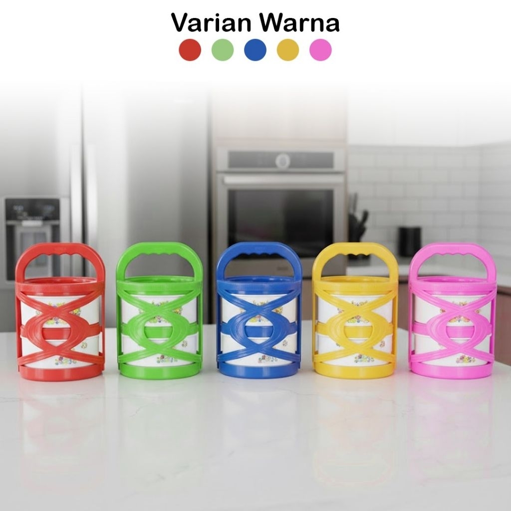 Rantang bekal makanan 2 susun plastik / Rantang plastik 2 susun / Rantang makanan piknik