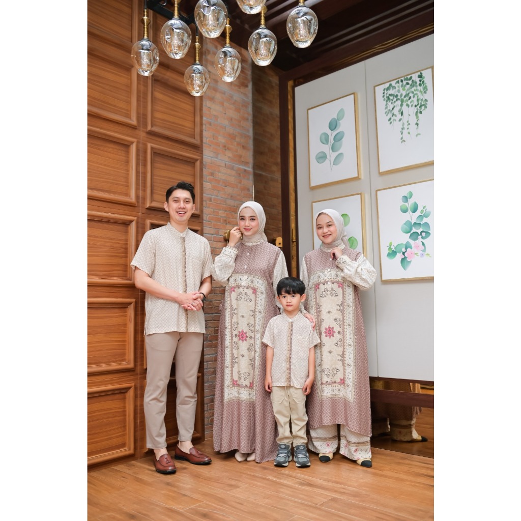 Audy Set Couple Keluarga Sarimbit Lebaran Rayon Valencia