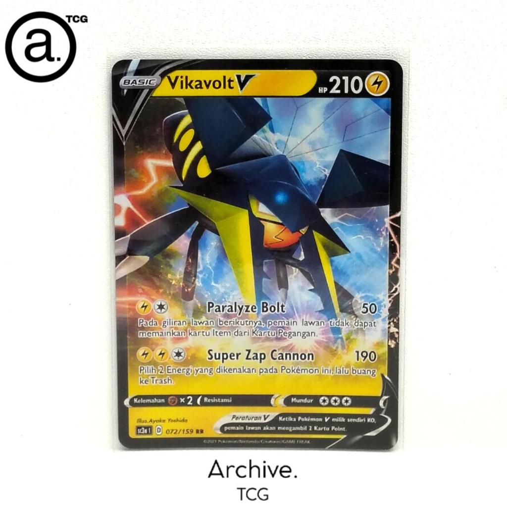 Vikavolt V (072/159) Pokemon Indonesia ~ VMAX Berkilau Set A SC3A