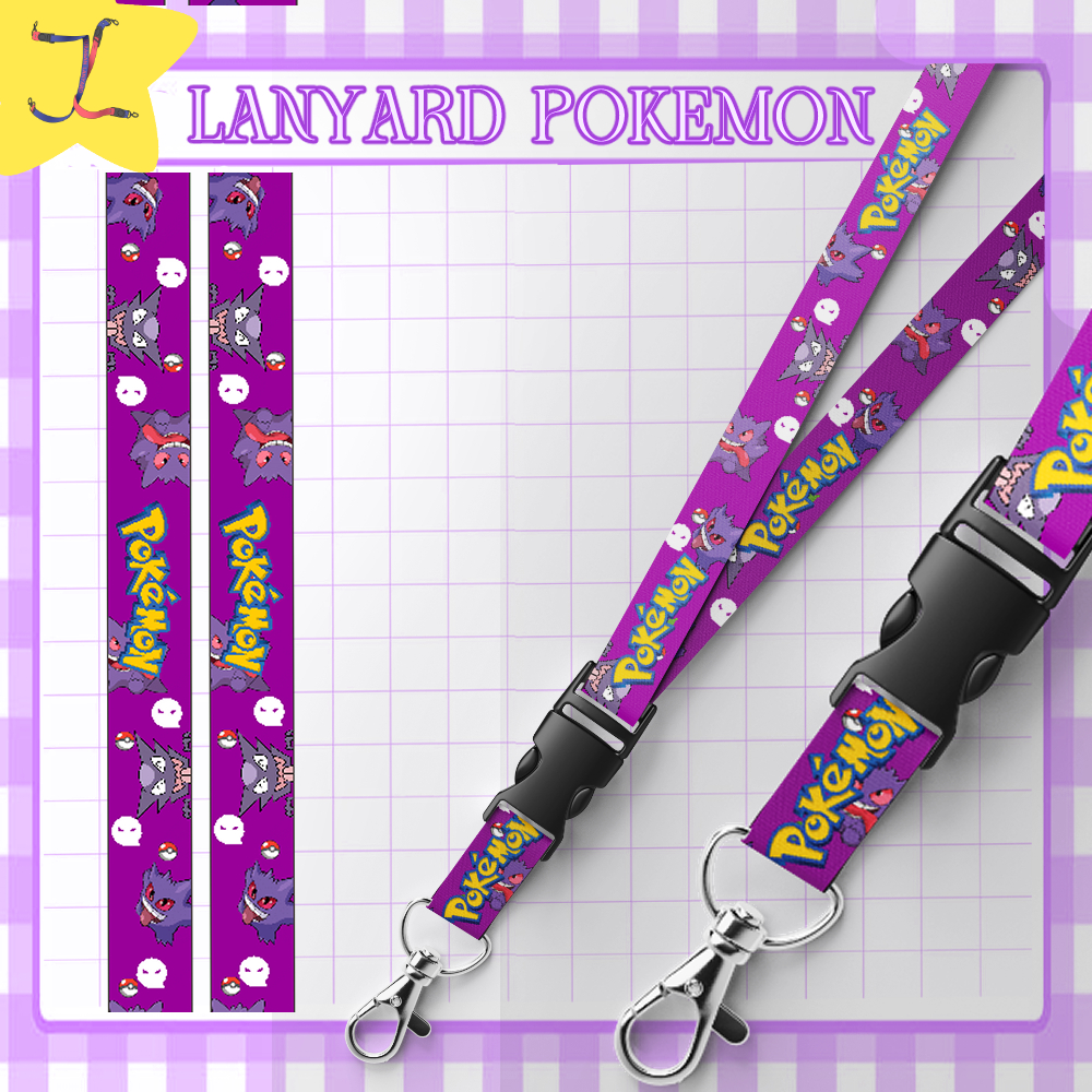 Lanyard / Tali Gantungan Leher POKEMON GENGAR