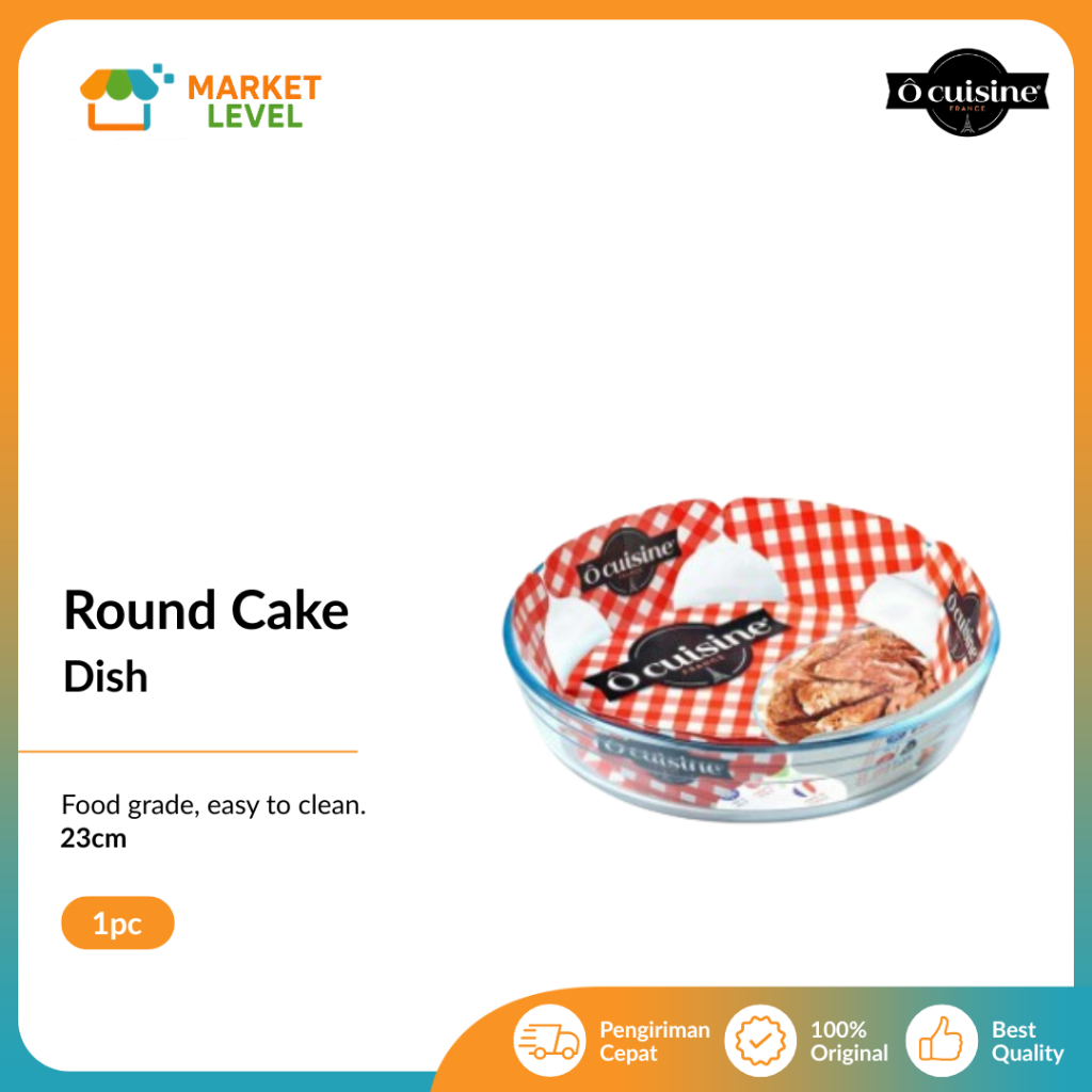 Ocuisine - Loyang Kaca Ocuisine Glass Bakeware Round Cake Dish 23Cm