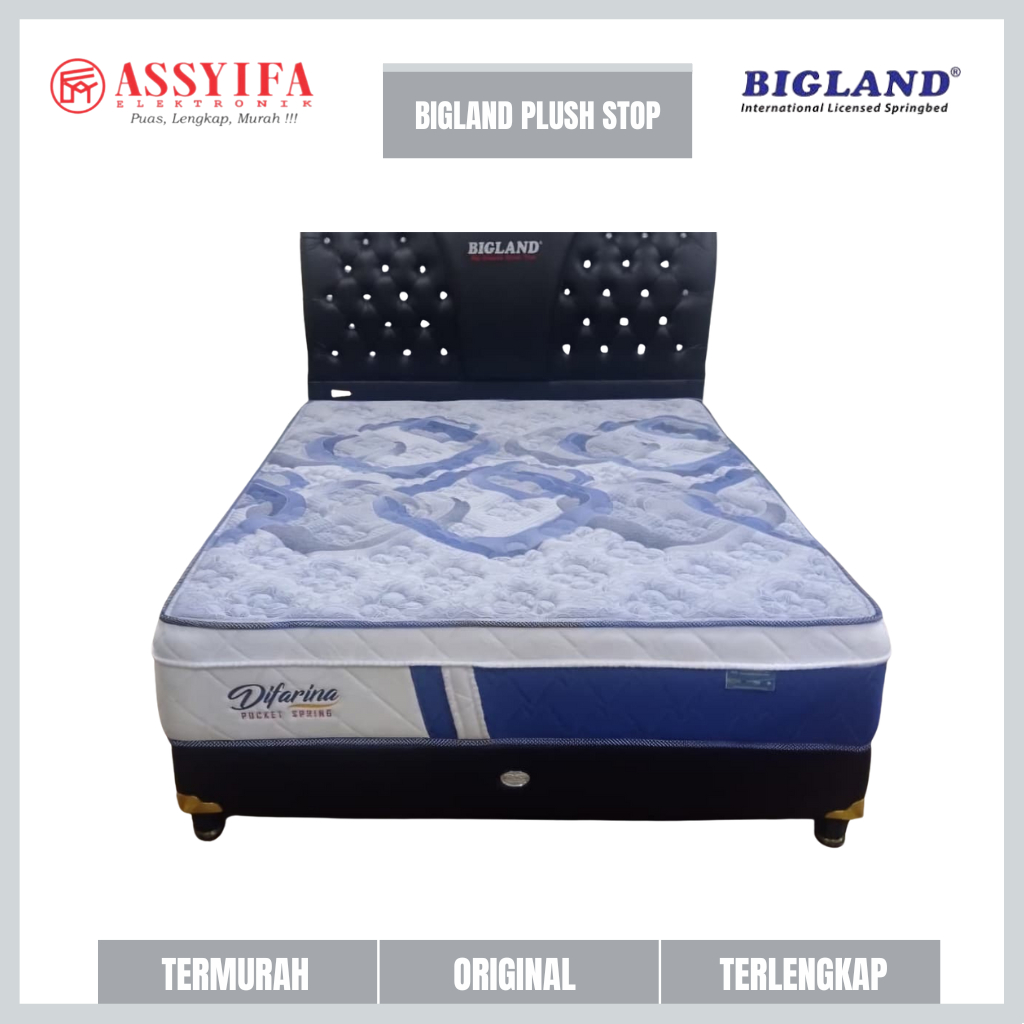 SPRINGBED BIGLAND PLUSH STOP SERIES GARANSI RESMI | SPRINGBED DOUBLE BUSA GARANSI 15 TAHUN