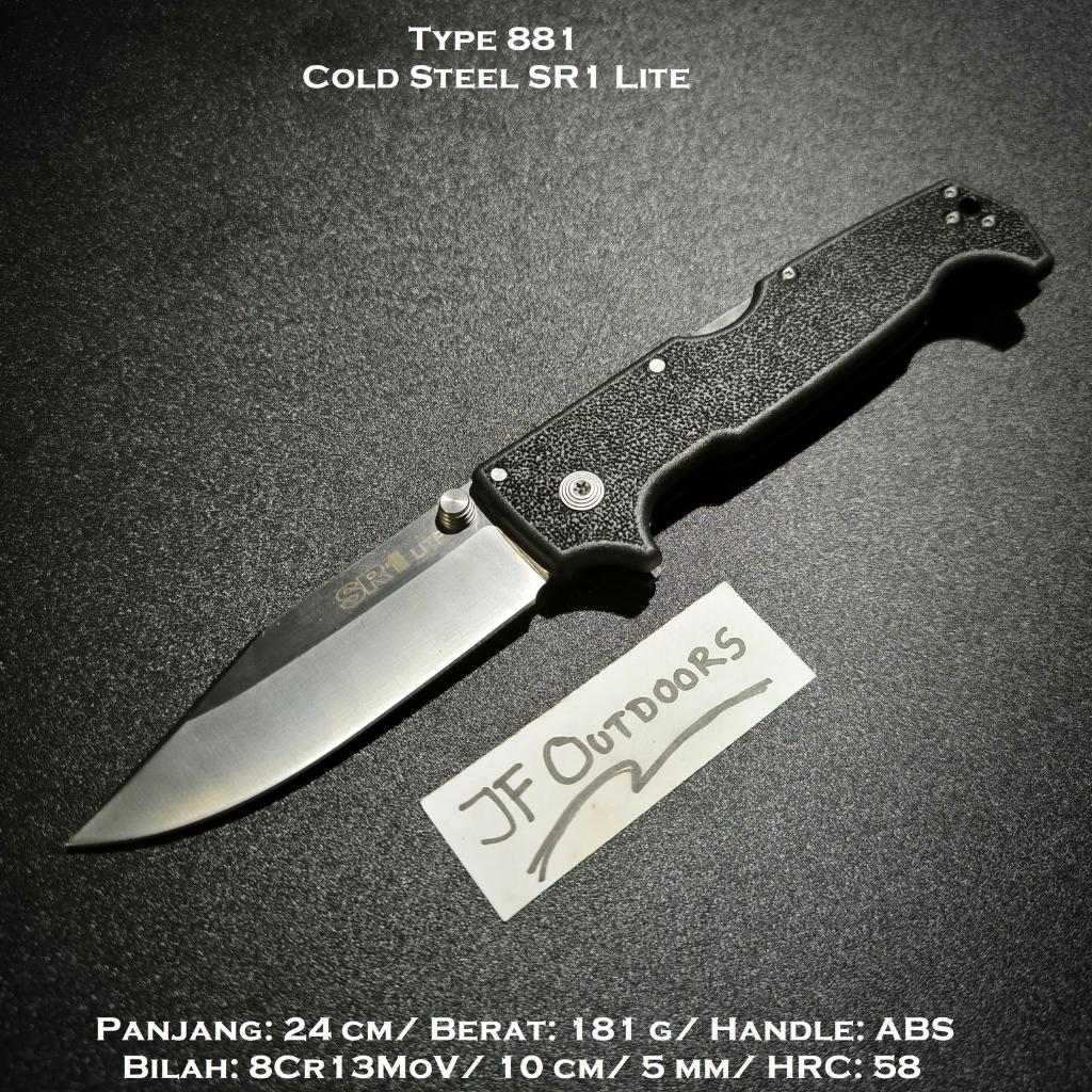 Pisau EDC Bushcraft Camping Outdoor Cold Steel SR1 Lite