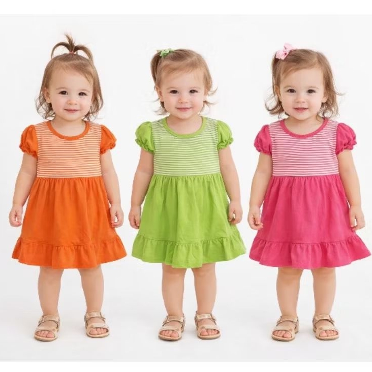 Baju Bayi Perempuan 1 Tahun / Baju Anak Bayi Perempuan / Dress Bayi Syifana