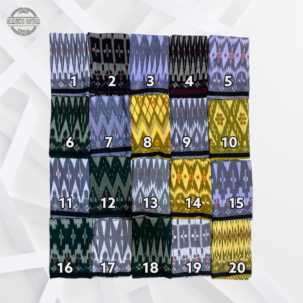 Sarung Goyor Tenun Botol Baddah 100% Rayon KODE 1-5