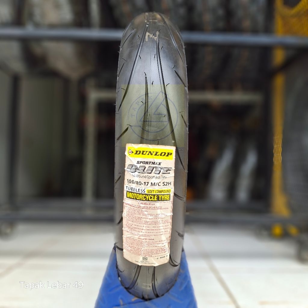 Ban Soft Compound Paling Awet DUNLOP Qlite 100.80.17 Ring 17 Tubeless 52H Ramah Lingkungan, Kualitas