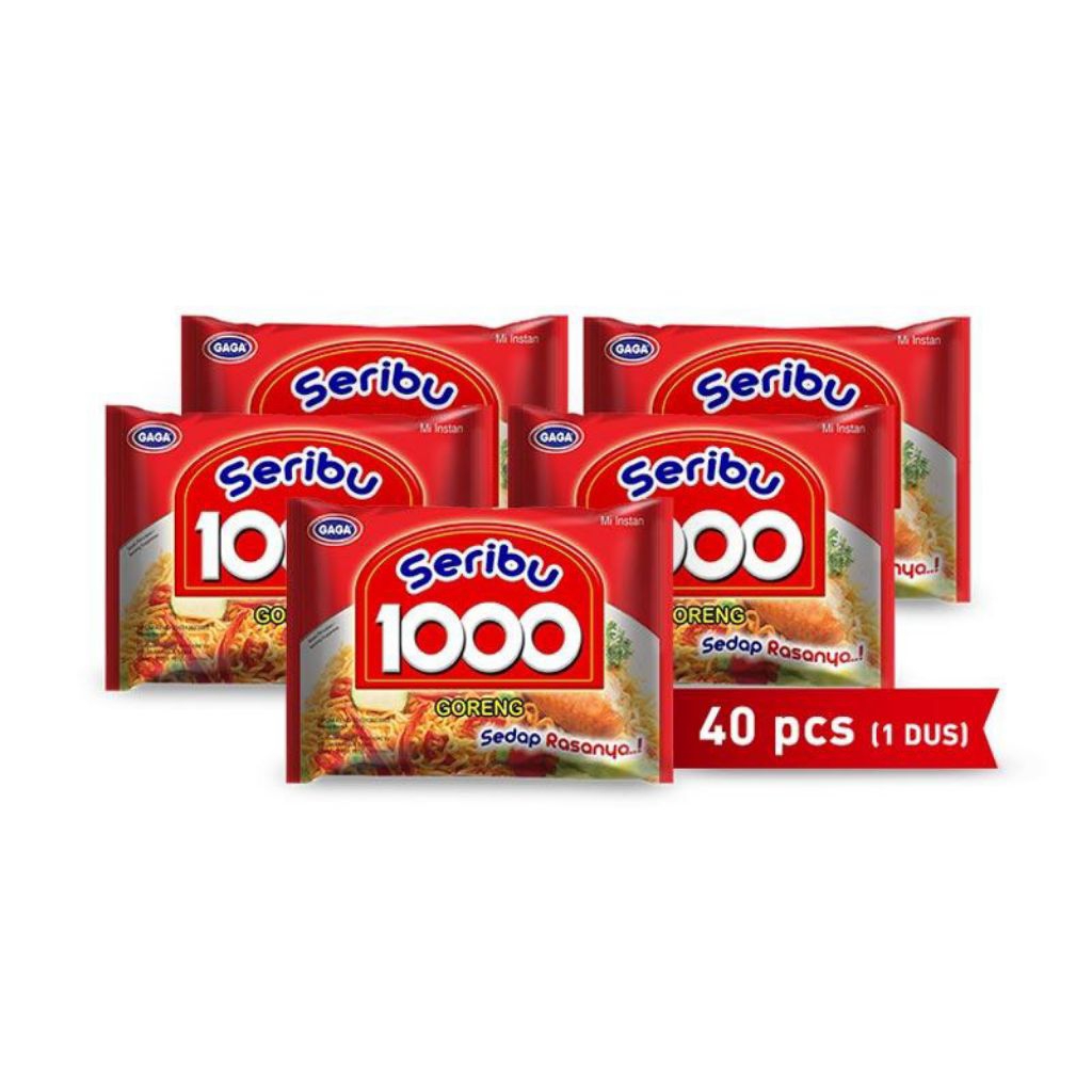 MIE GAGA GORENG - MIE GAGA 1000 GORENG 1 Dus=40PCS