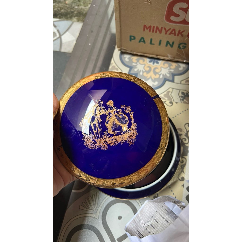 Kotak Perhiasan atau Kotak Hiasan (Trinket Box/Jewelry Box) Antik/Vintage Prancis