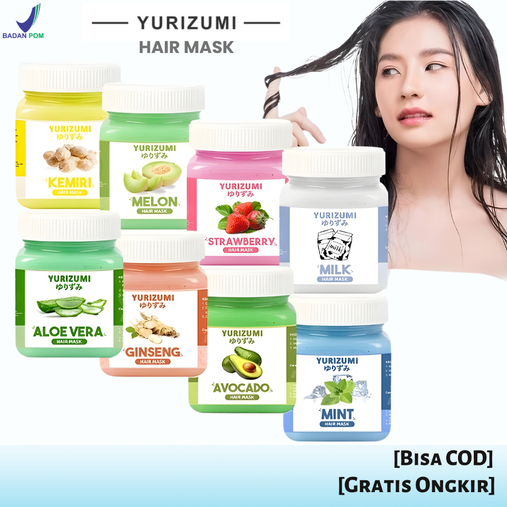 Yurizumi hair mask masker rambut Moisturizing Melembutkan Rambut Anti Rontok dan Kusut
