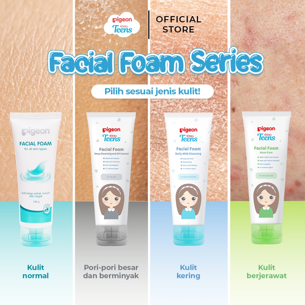 Pigeon Teens Facial Foam |Sabun Wajah Remaja | Pembersih Muka Remaja | Sabun Wajah Pemula