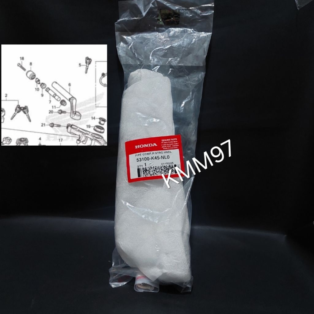 53100-K45-NL0 Stang Stir Kanan New CBR 150R K45R 2021 ORIGINAL