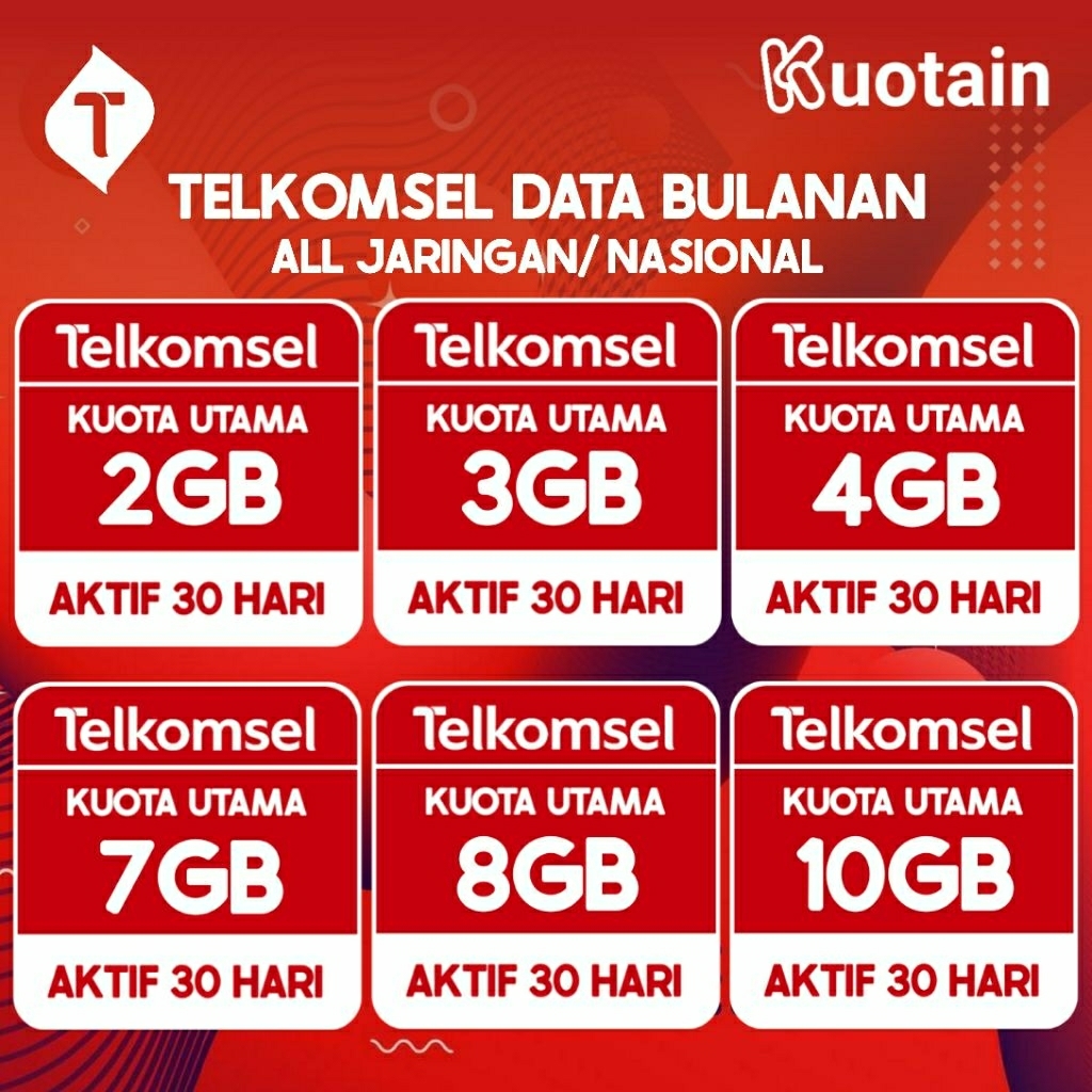 Kuota Data Telkomsel 30 Hari/Paket Data Telkomsel 30 Hari/Kuota Telkomsel