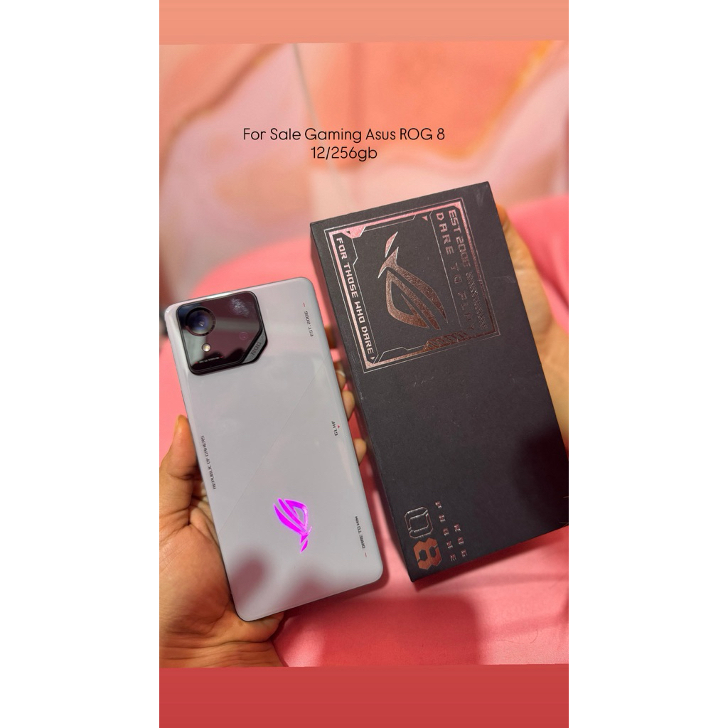 Hp Gaming Asus ROG 8 second RAM 12/256gb fullset original resmi mulusss