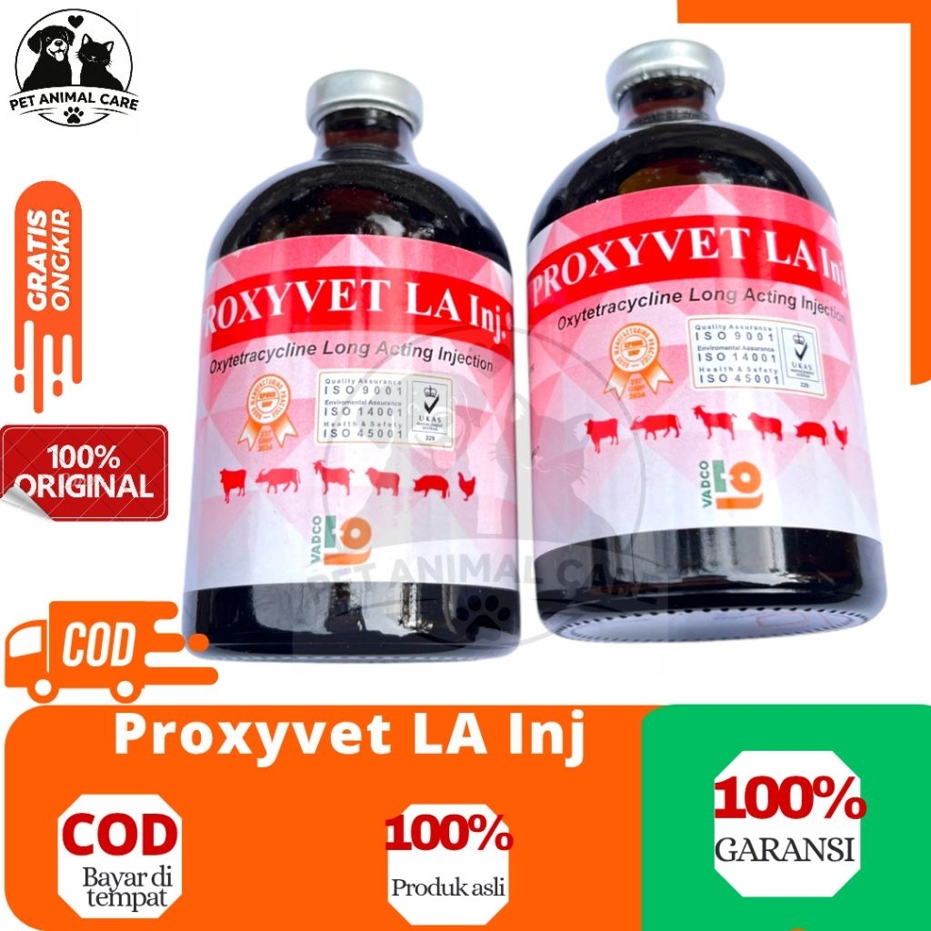 Proxyvet LA 100 ml - Antibiotik spektrum luas Long Acting Untuk Hewan
