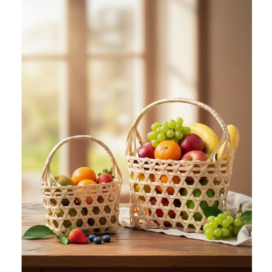 KERANJANG BAMBU WADAH MAKANAN//PARCEL MAKANAN DLL