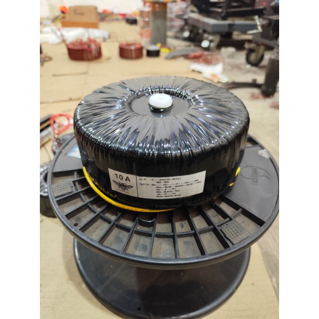 TRAFO TOROID DONAT 10A CT 90V-45V CLASS H MIMI (FREE BAUT)