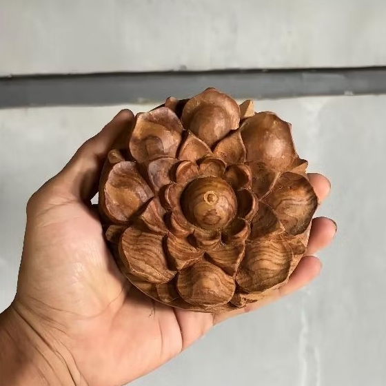Ornamen Ukiran Kayu Ukiran Tempel Motif Bunga Kayu Jati