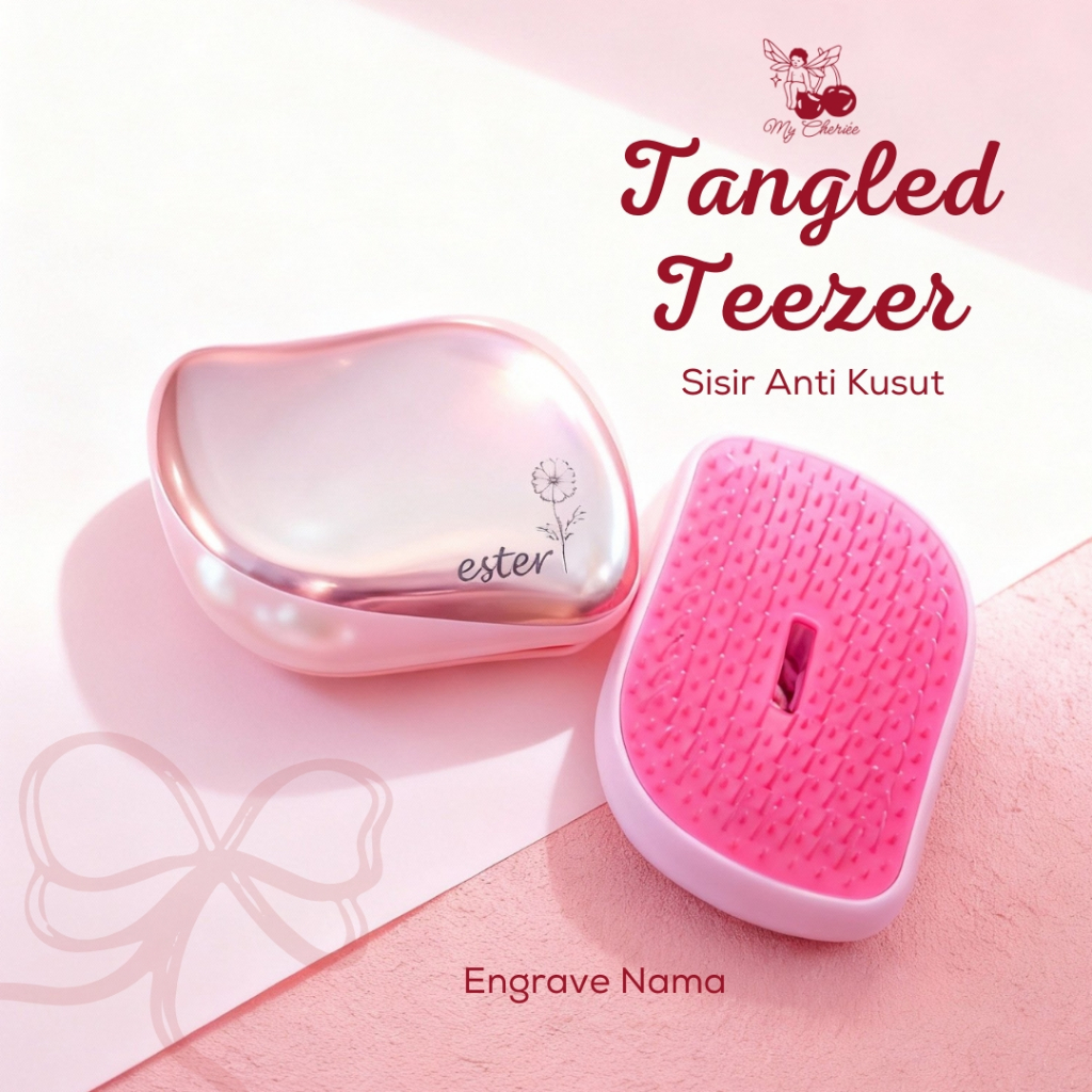 Sisir Custom Nama Tangled Teezer-Anti Kusut Hair Comb