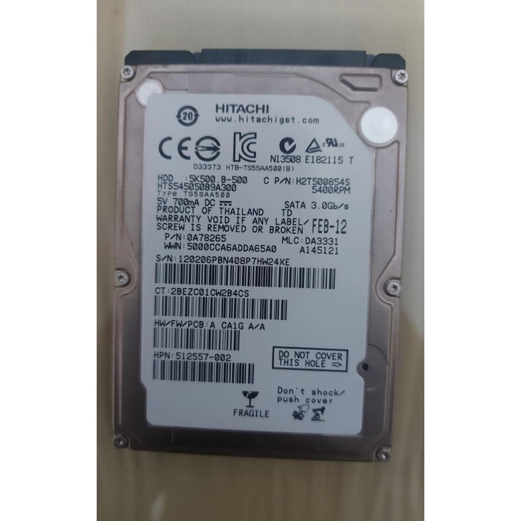 Hardisk Hitachi 500Gb