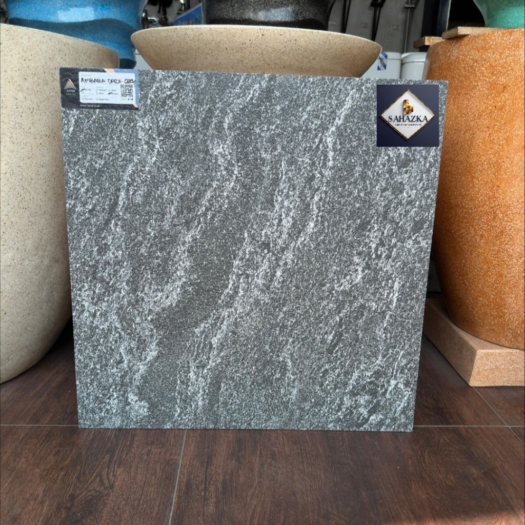Granit 60x60 anti slip kasar timbul | Arna ambara dark grey local