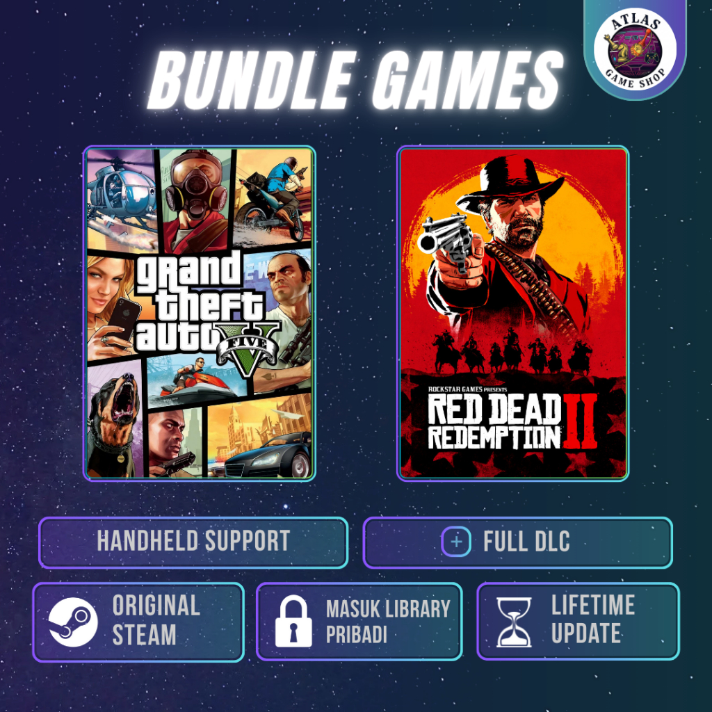 [BUNDLE GAMES] GTA 5 + Red Dead Redemption 2 Steam PC Game