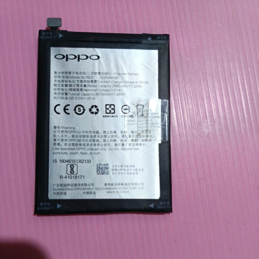 baterai Oppo f1s Ori copotan