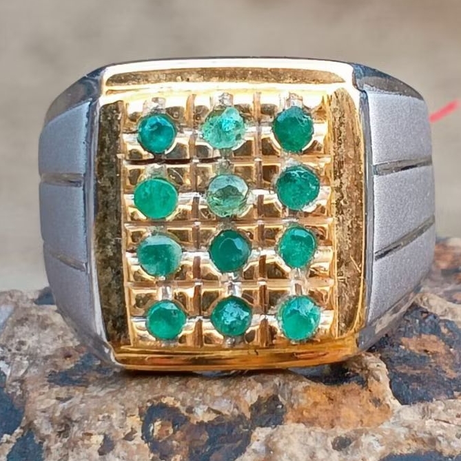 zamrud colombia ring perak