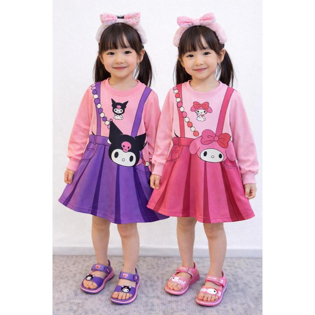 Dress Anak Perempuan Karakter Lucu - Gaun Anak Motif Kartun - Baju Anak Perempuan 2-7 Tahun