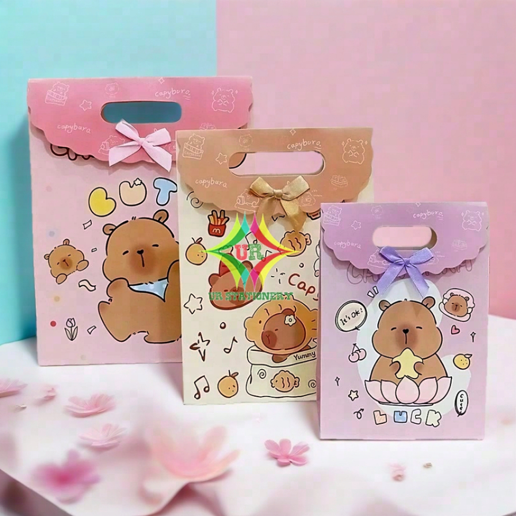 Paper Bag Kado CapyBara/ paper bag hadiah Besar Sedang Kecil
