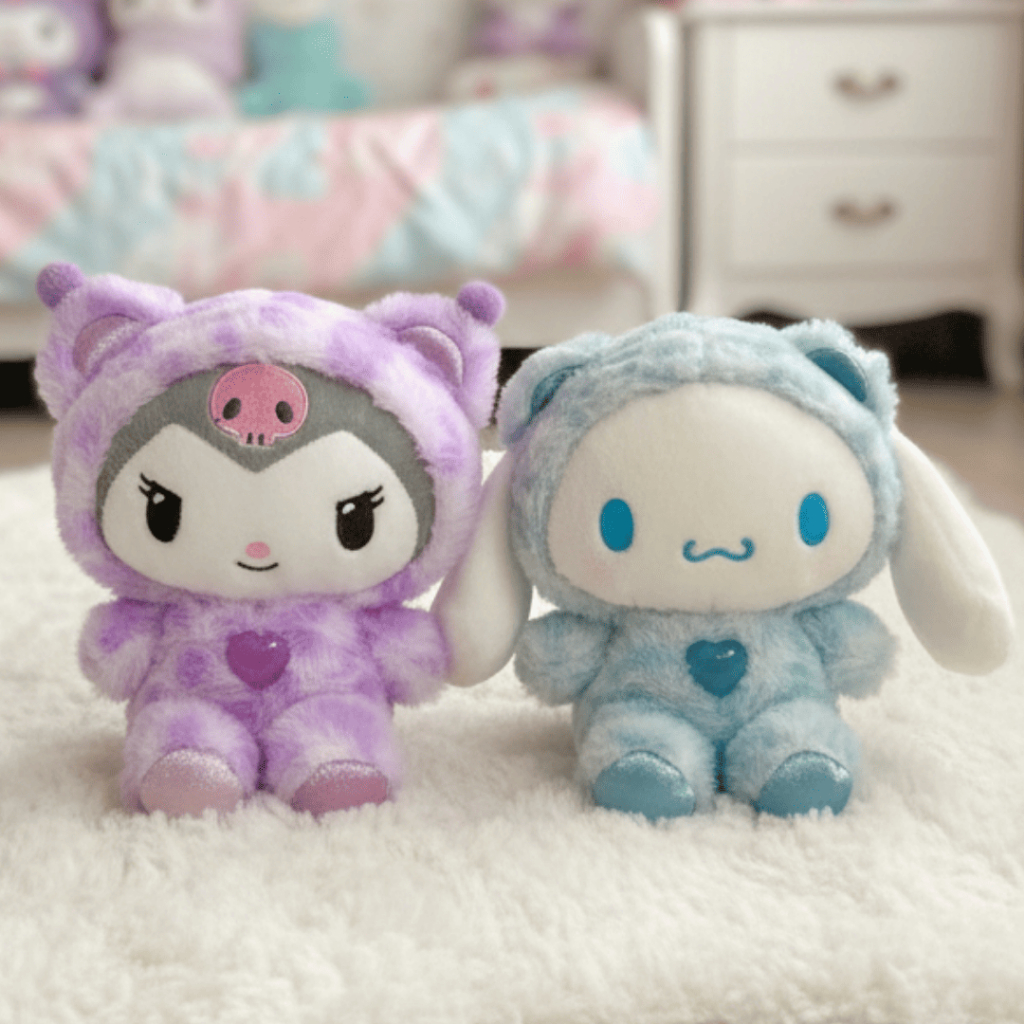 Boneka Plush Toys Kuromi Cinnamonroll Cinnamoroll Melody Rainbow Heart Hati  Lucu Soft cute Unoffici