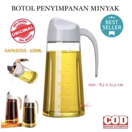 [EMKA] BOTOL MINYAK KACA | ( BISA COD ) PROMO BOTOL MINYAK KACA 630ML /TEMPAT MINYAK ANTI TUMPAH /BO