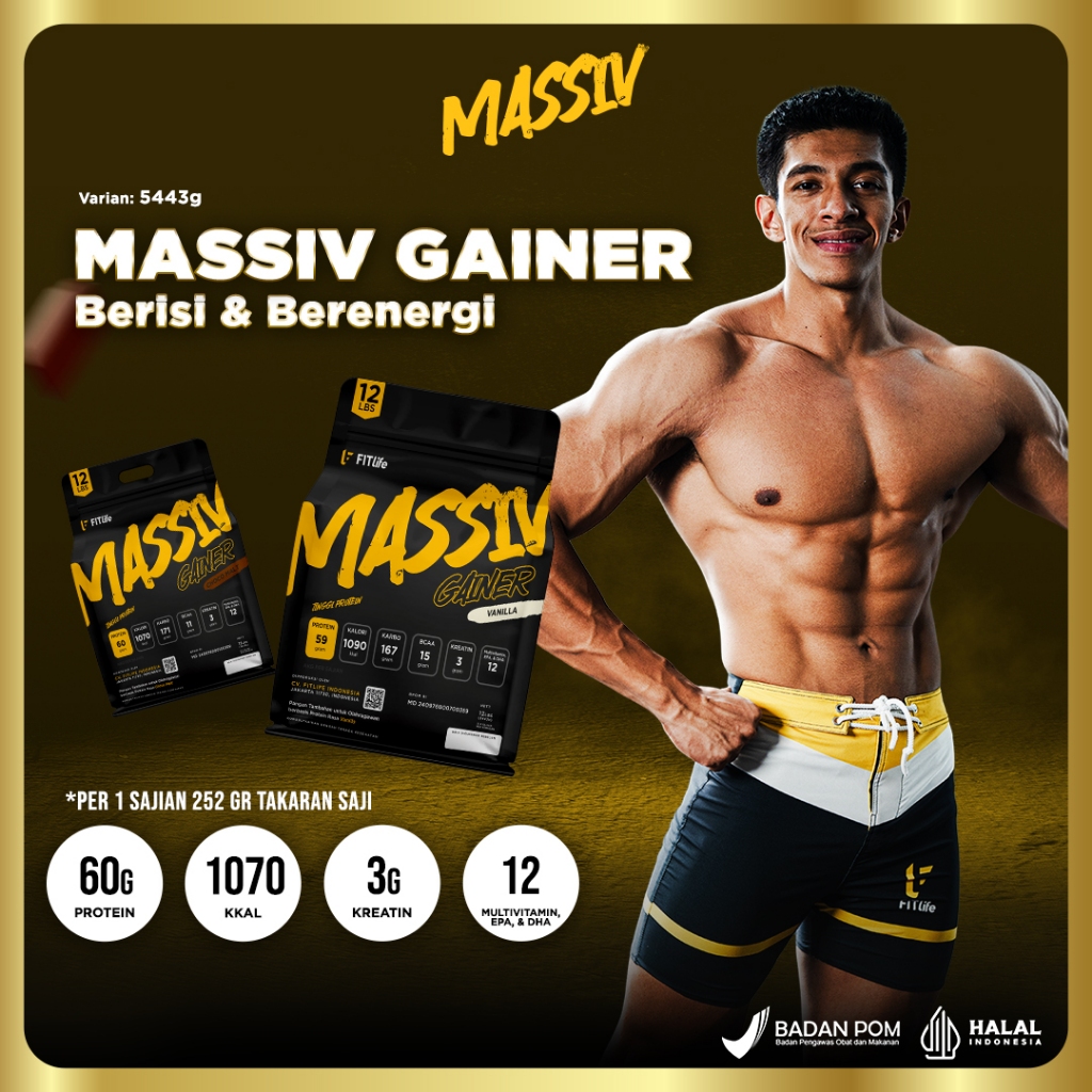 FITlife Massiv Gainer 12 lbs 5443 gram (MPro Upgraded)