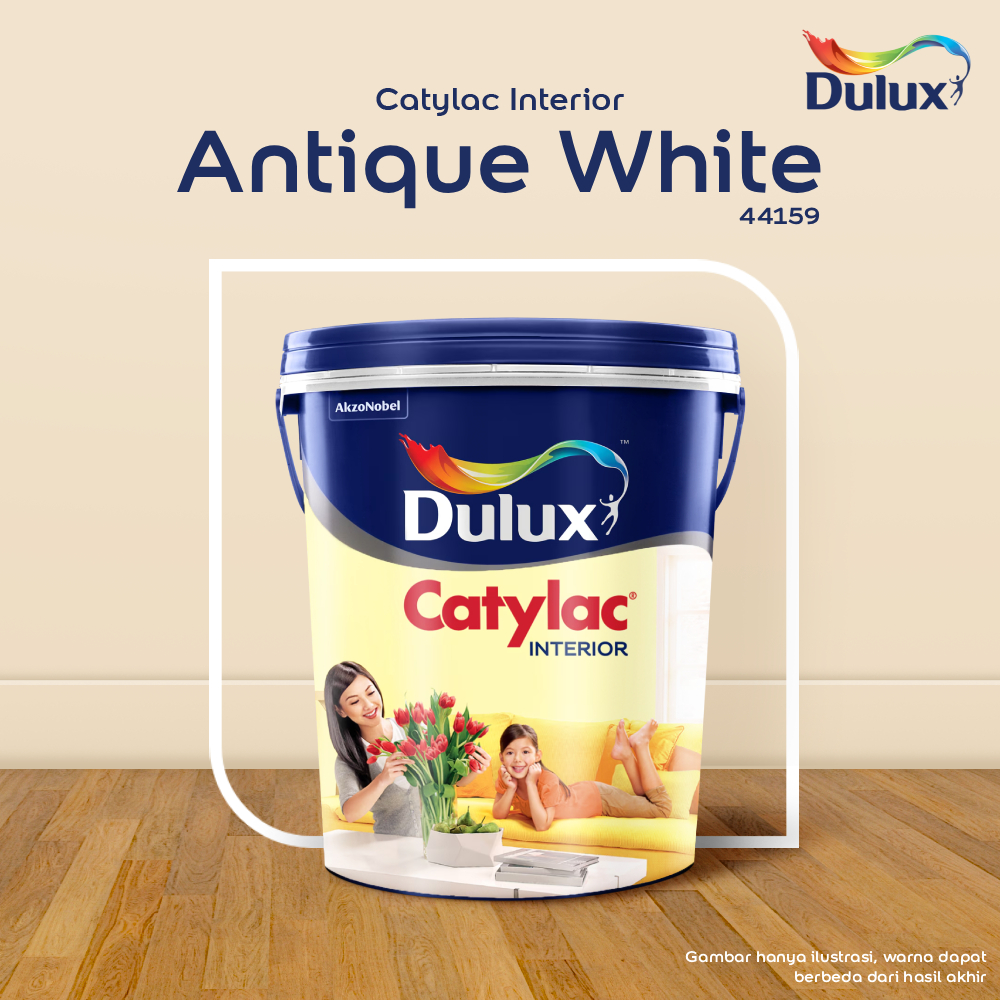 CAT TEMBOK ANTIQUE WHITE DULUX CATYLAC INTERIOR - 25KG 44159 CAT TEMBOK DULUX CATYLAC