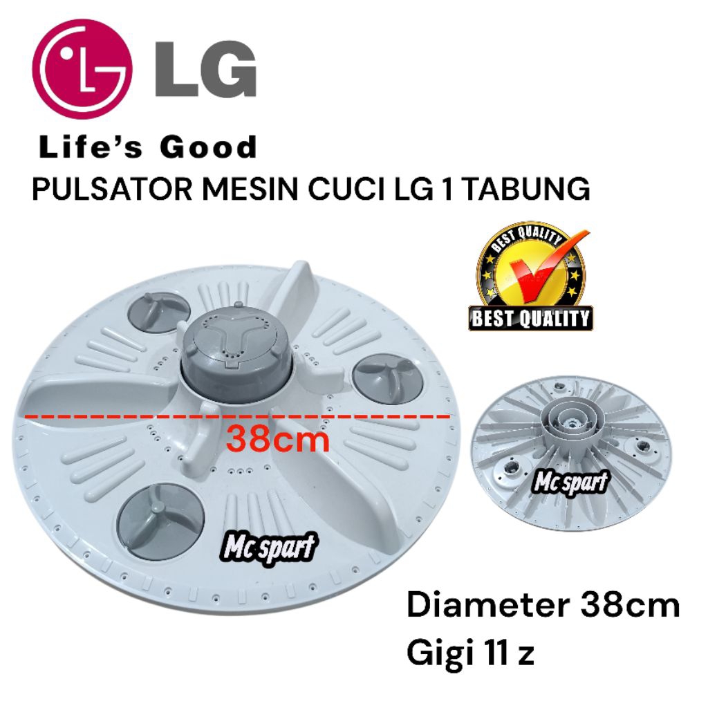 WF-S950CF PULSATOR MESIN CUCI LG 1 TABUNG TOP LOADING 38CM GIGI 11Z