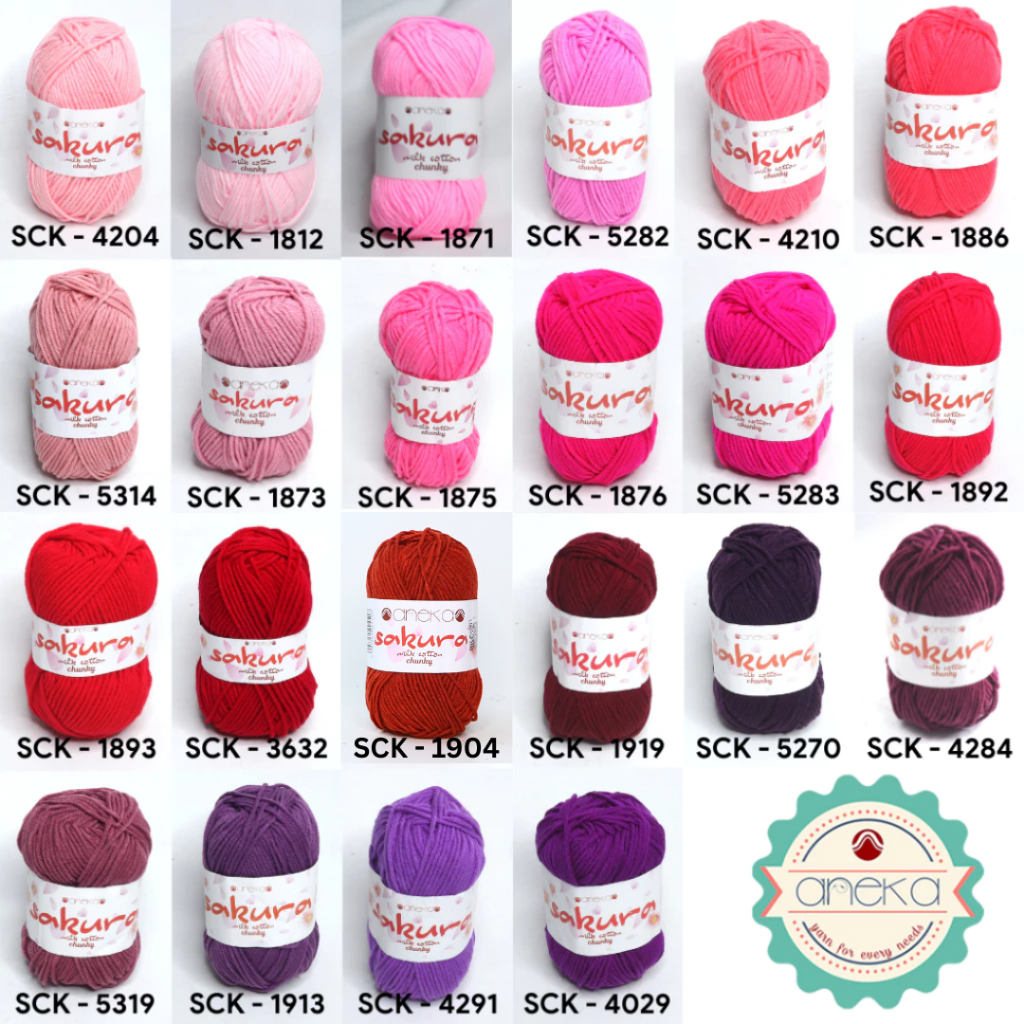KATALOG - Benang Rajut Katun Susu Sakura Milk Cotton Chunky PART 2