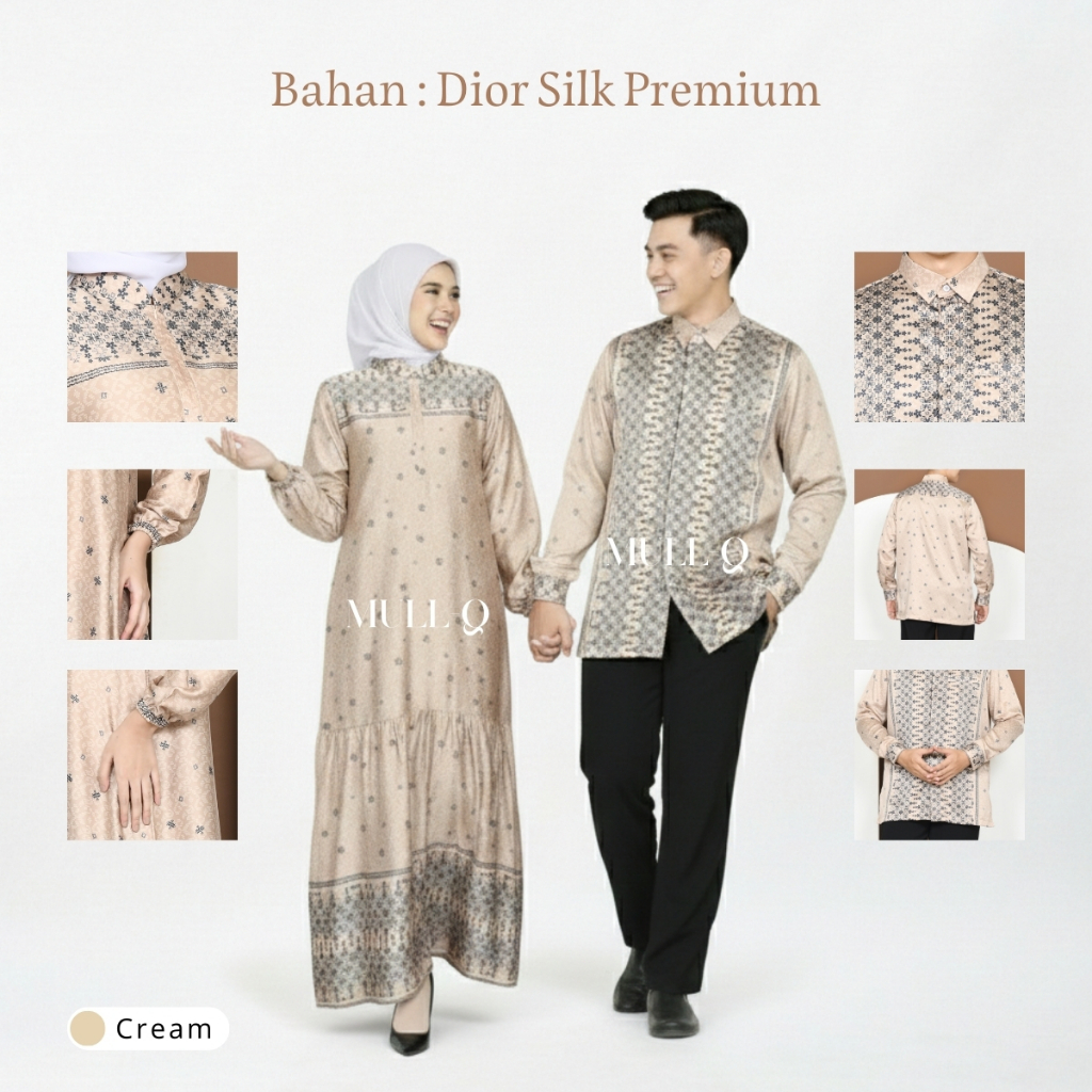 Baju Couple Pasangan Batik Etnik Dior Silk – Serasi & Elegan | Kondangan | Keluarga | Prewedding