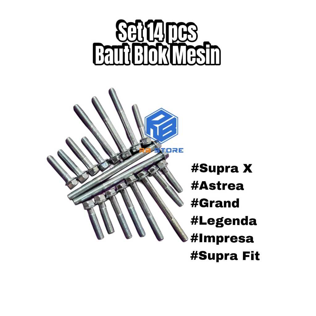 PAKET 1 Set Baut Baud Block  Blok CVt Mesin Yamaha Mio J Fino Soul GT X ride 125 Xeon Kunci T8 M6