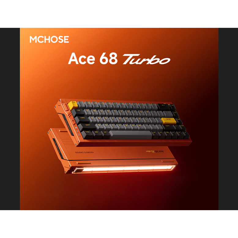MCHOSE Ace68 Turbo Hall Effect Gaming Keyboard Galaxy Orange - Mount Tai Magnetic Switch GT - MC-Ace