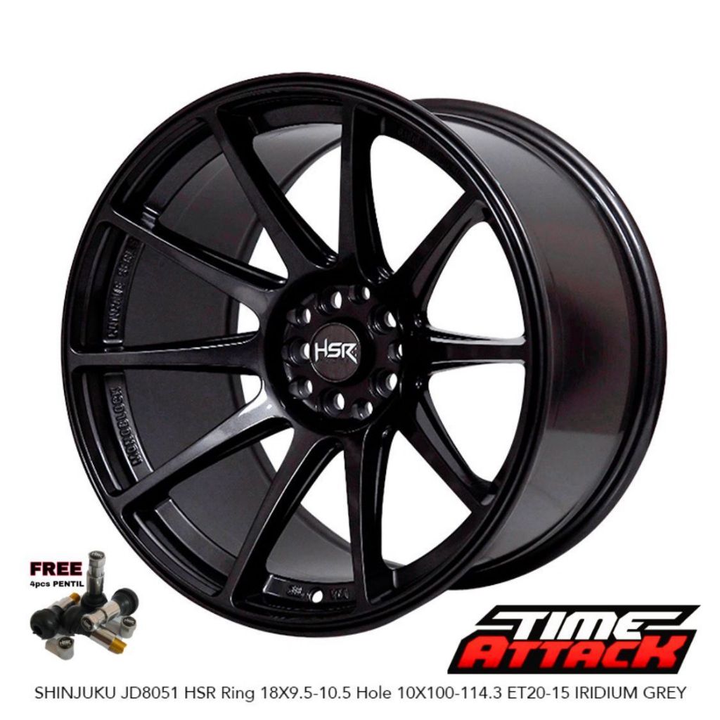 Velg Hsr Shinjuku Ring18 Velg Mobil Accord Camry Civic Teana Mazda3 R18 - TIME ATTACK BOGOR