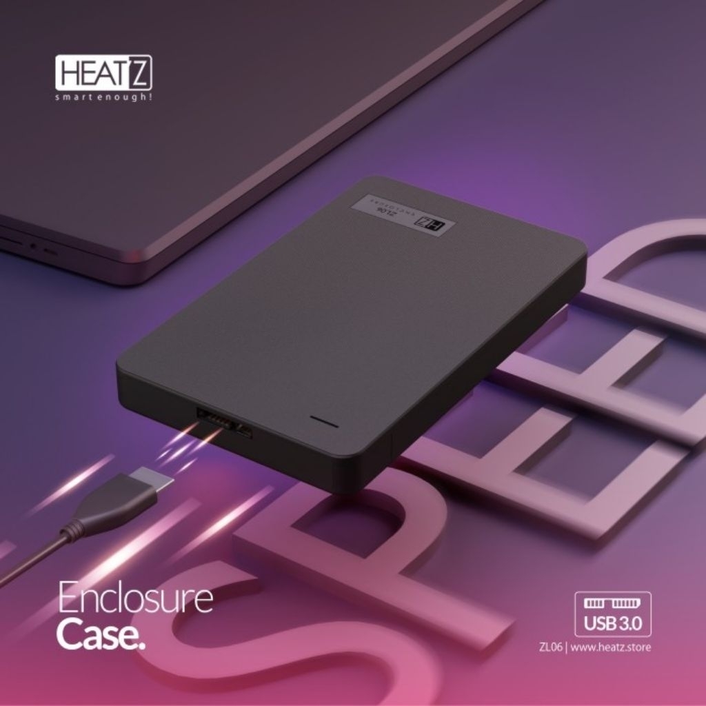 HEATZ ZL06 ENCLOSURE CASE SSD SATA 3.0 | 6 GBPS SPEED | MAXIMUM 8 TB