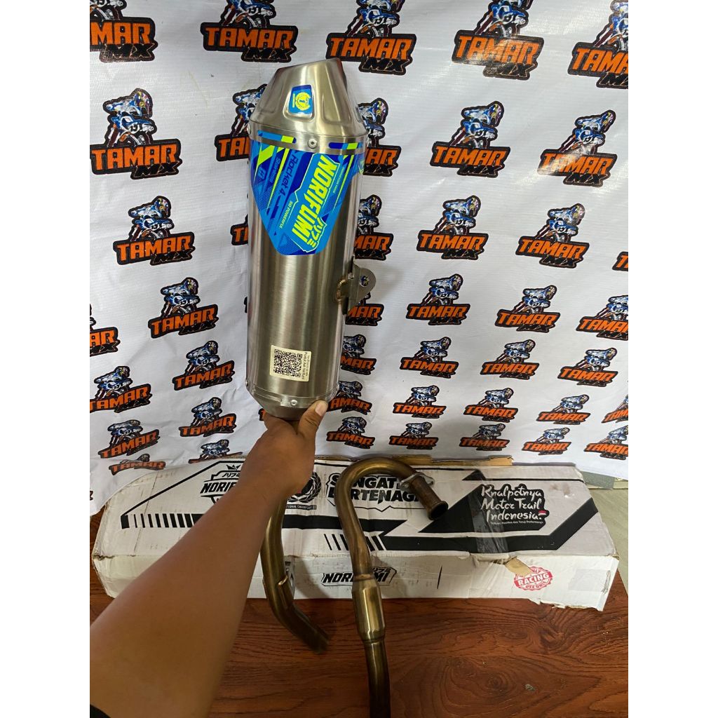 Knalpot Norifumi Rocket 4 Original Second Barcode Tembus PNP CRF dan WR