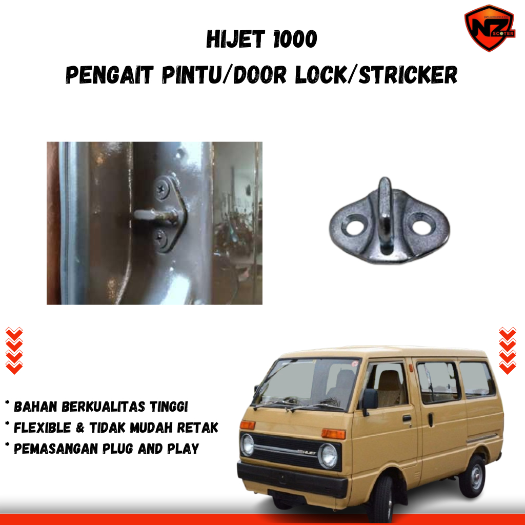 Striker Door Lock Pintu Daihatsu Hijet 1000 | Pengait Kunci Pintu | Sparepart Hijet