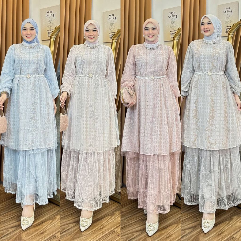 Baju Kondangan/Gamis Kondangan/Gamis Lebaran/Baju Lebaran/Gamis Pesta/Gamis Viral/Gamis Busui/Prili 