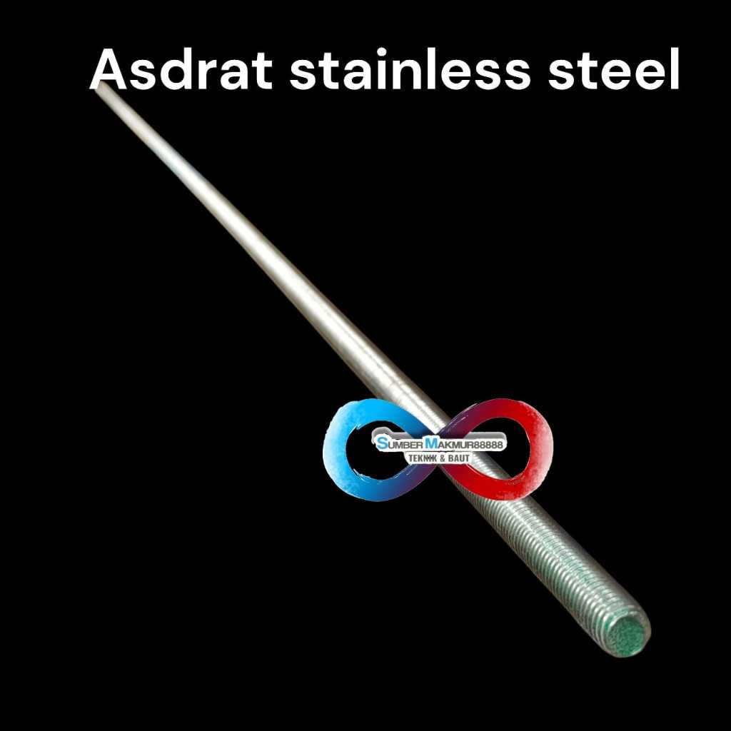 Asdrat Stainless steel M 16 p.2.00 Baut Stud Bolt Full As drat