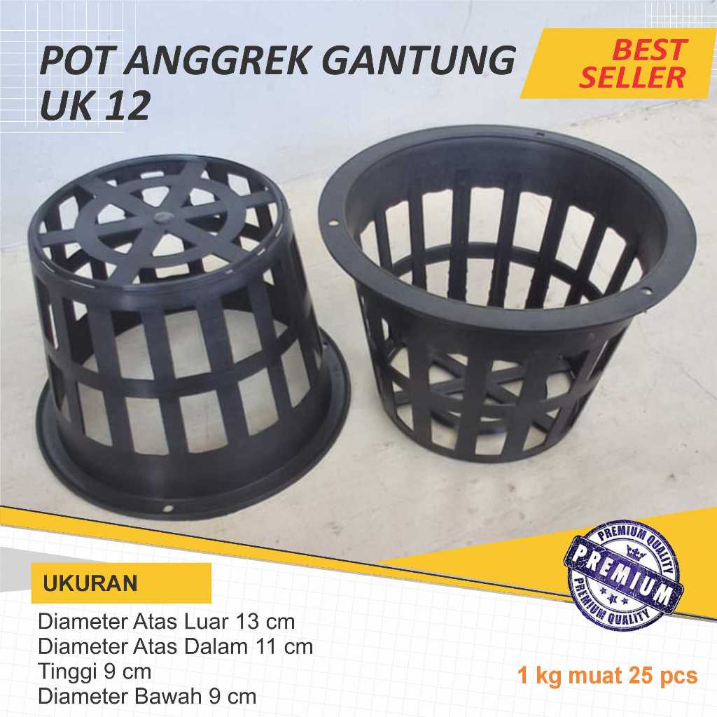 POT ANGGREK gantung 12 / POT ANGGREK 12 PLASTIK