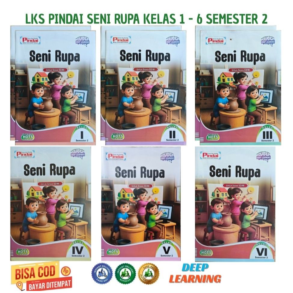LKS Pindai Seni Rupa Kelas 1 2 3 4 5 6 SD Semester 2 Kurikulum Merdeka-DEEP LEARNING 2025