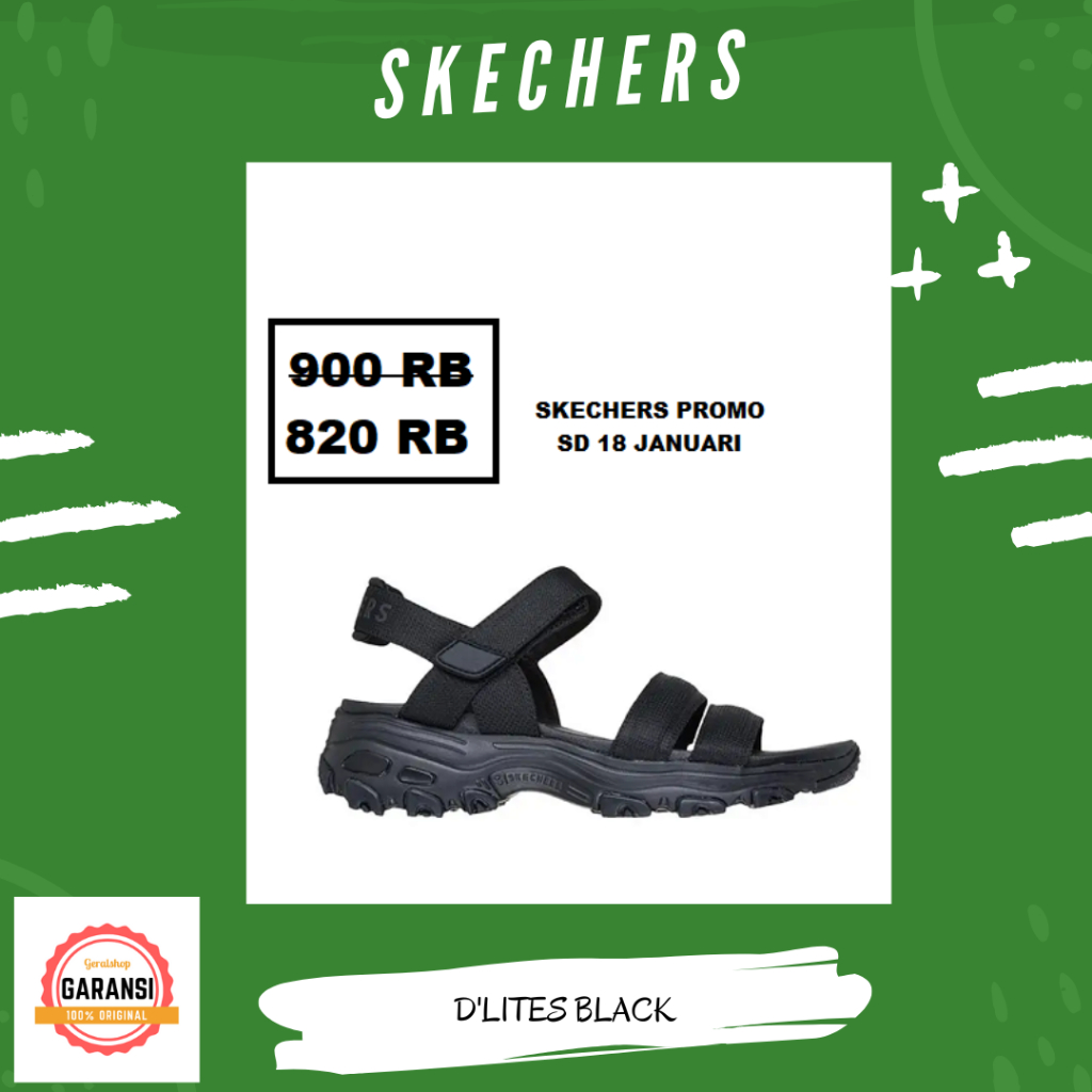 Sandal wanita SALE Skechers 100% original seri D'LITES