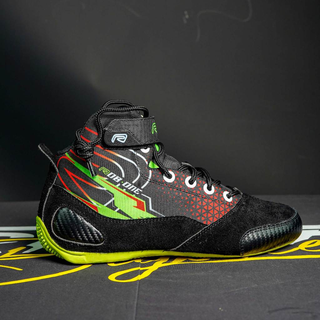 Sepatu Drag Bike ROB1drag rocket line | Anti Slip & Safety Racing Shoes