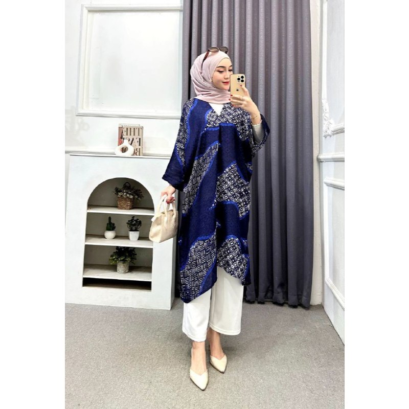 Tunik Cap Viscose All Size LD 180 PB 89 – Atasan Muslimah Motif Premium