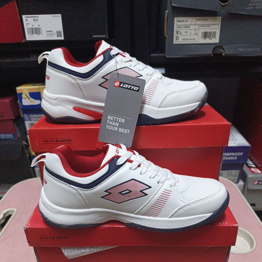 NEW Sepatu Olahraga Tenis Lotto Ellory White Original Sport Station
